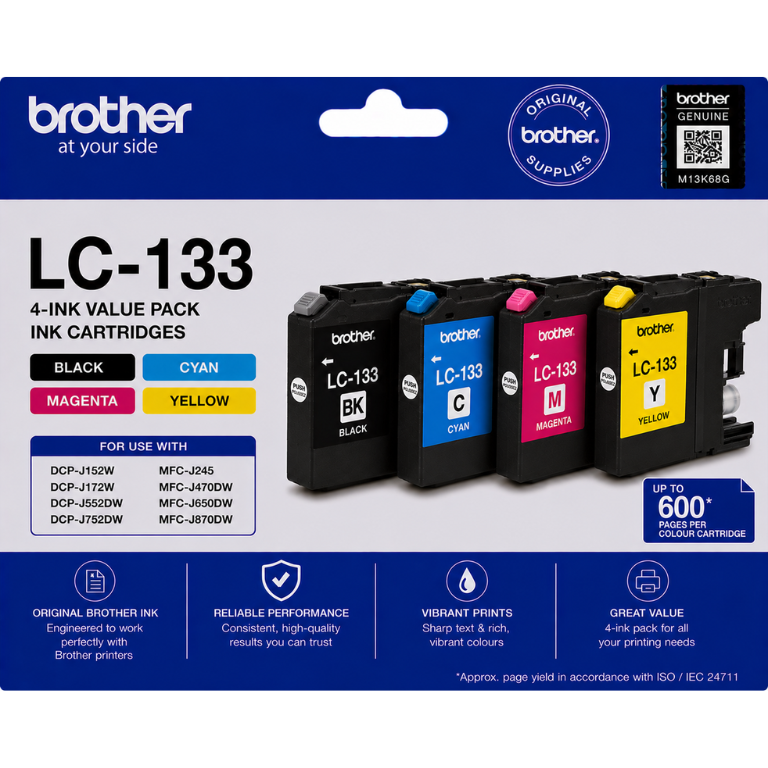 Brother LC-133 Genuine 4-Ink Value Pack Image