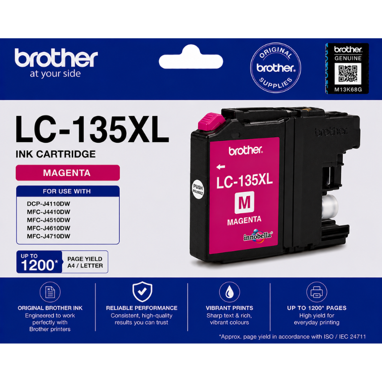 Brother LC-135XL Magenta Genuine Ink Cartridge Image