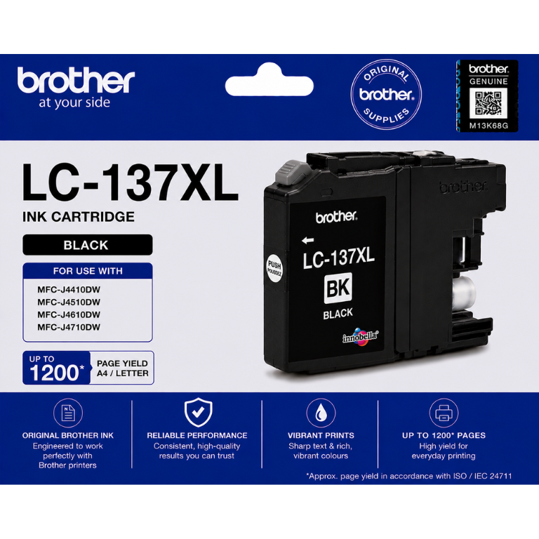 Brother LC-137XL Black Genuine Ink Cartridged Image