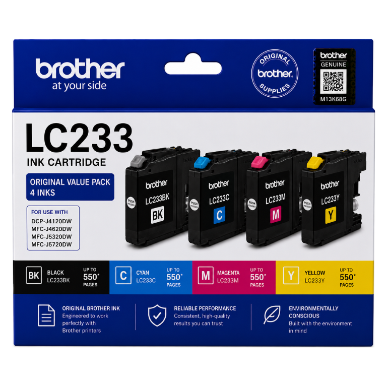 Brother LC-233 Original Value Pack 4 Inks Image