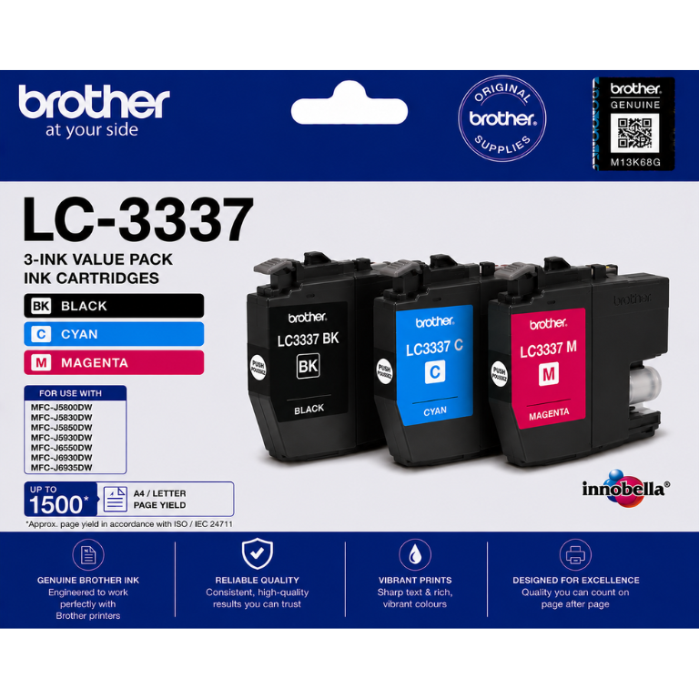 Brother LC-3337 Genuine 3-INK Value Pack Image