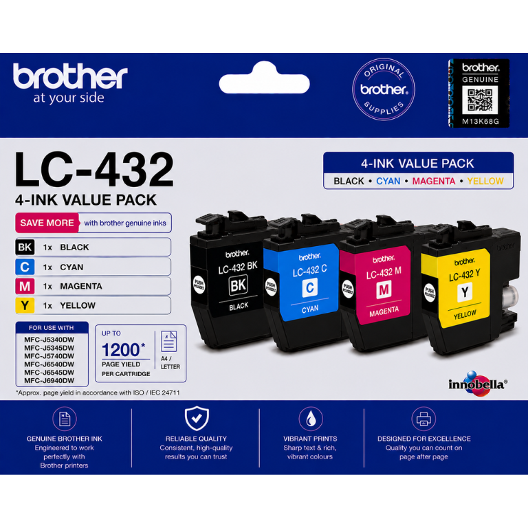 Brother LC-432 Genuine 4-Ink Value Pack Image