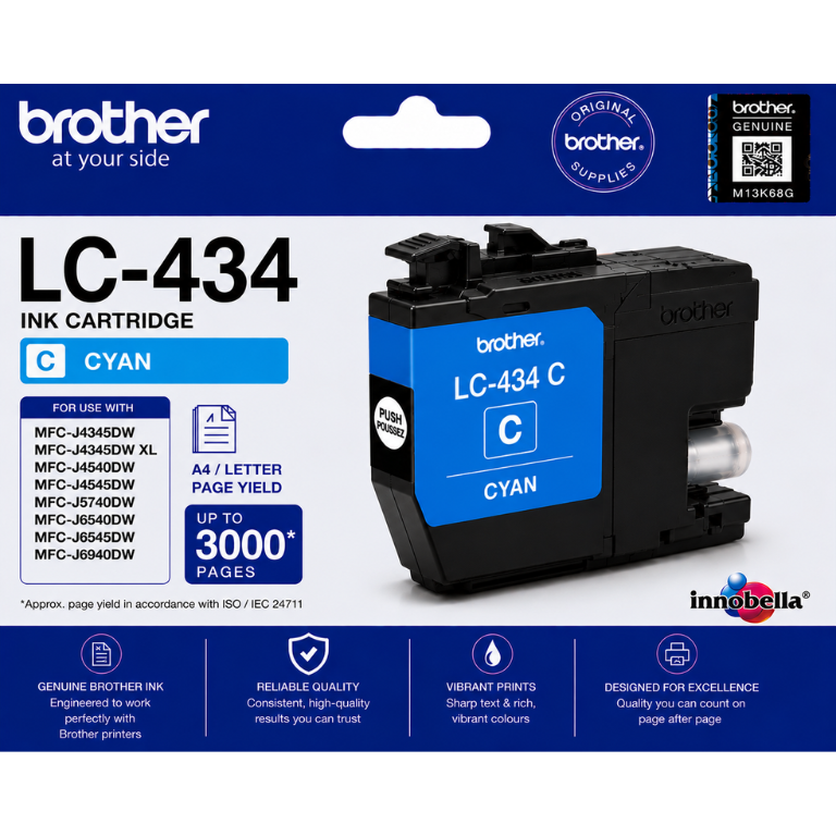 Brother LC-434 Cyan Genuine Ink Cartridge Image