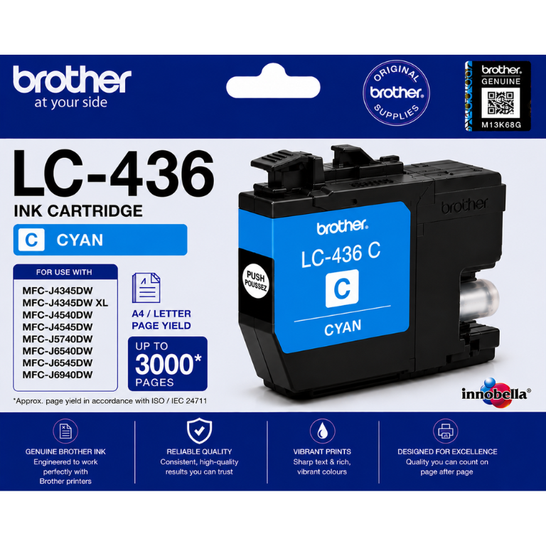 Brother LC-436 Cyan Genuine Ink Cartridge Image