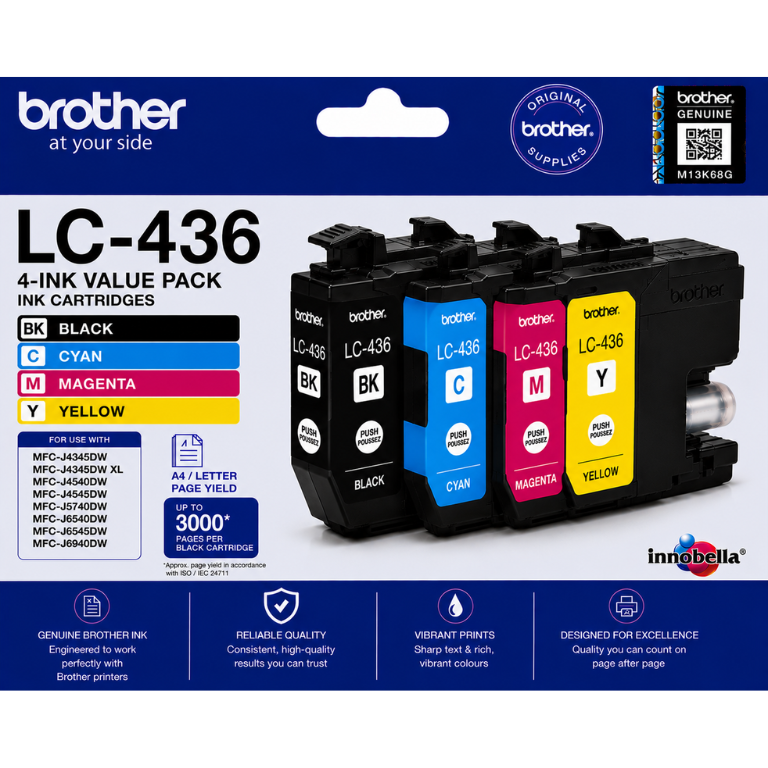 Brother LC-436 Genuine 4-Ink Value Pack Image
