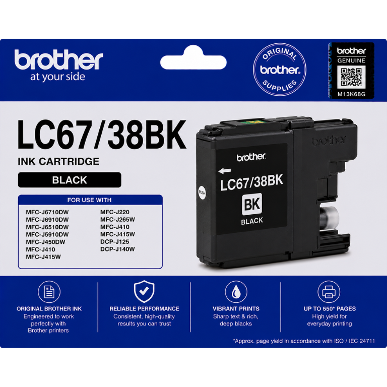 Brother LC 67/38 Black Image