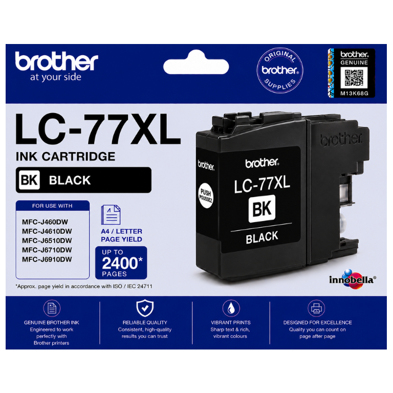 Brother LC-77XL Black Genuine Ink Cartridge Image
