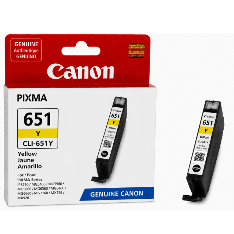 Canon CLI-651 Yellow Genuine Ink Cartridge Image