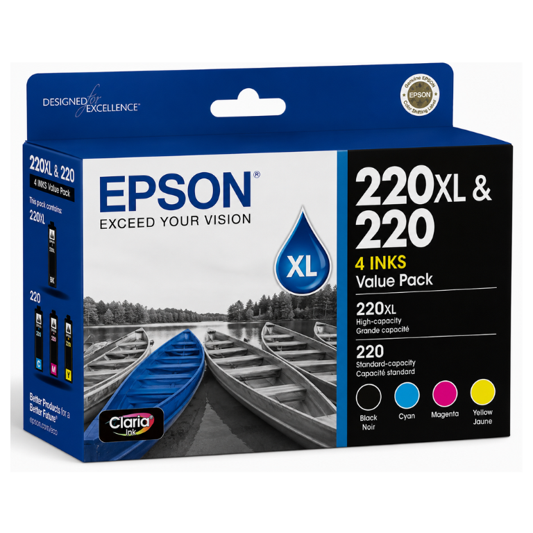 Epson 220XL & 220 Original 4 INKS Value Pack Image