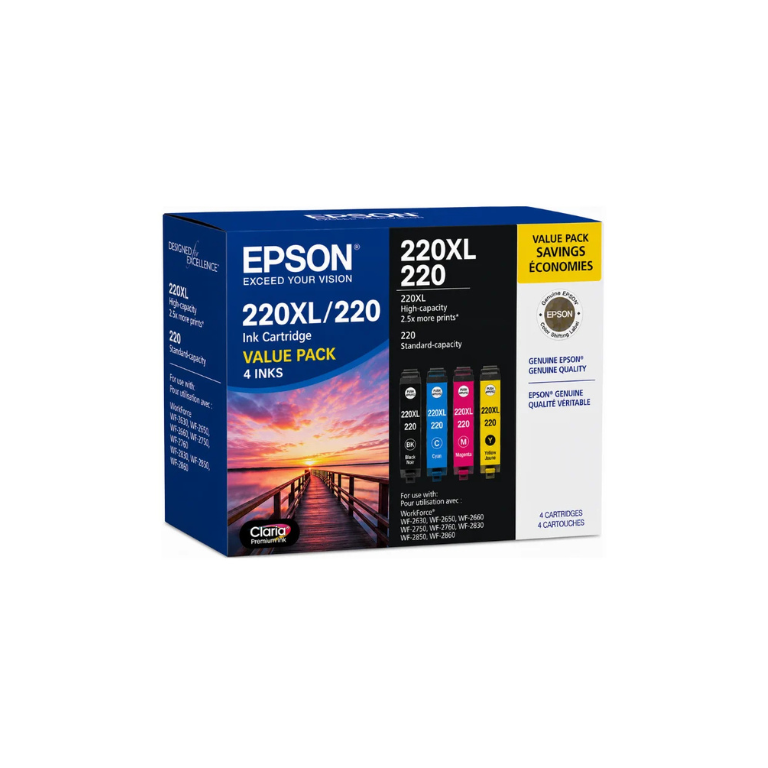 Epson 220XL/220 Genuine Value Pack 4 INKS Image