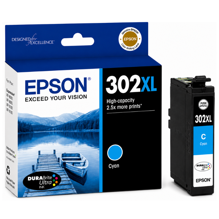 Epson 302XL Original Cyan Ink Cartridge Image
