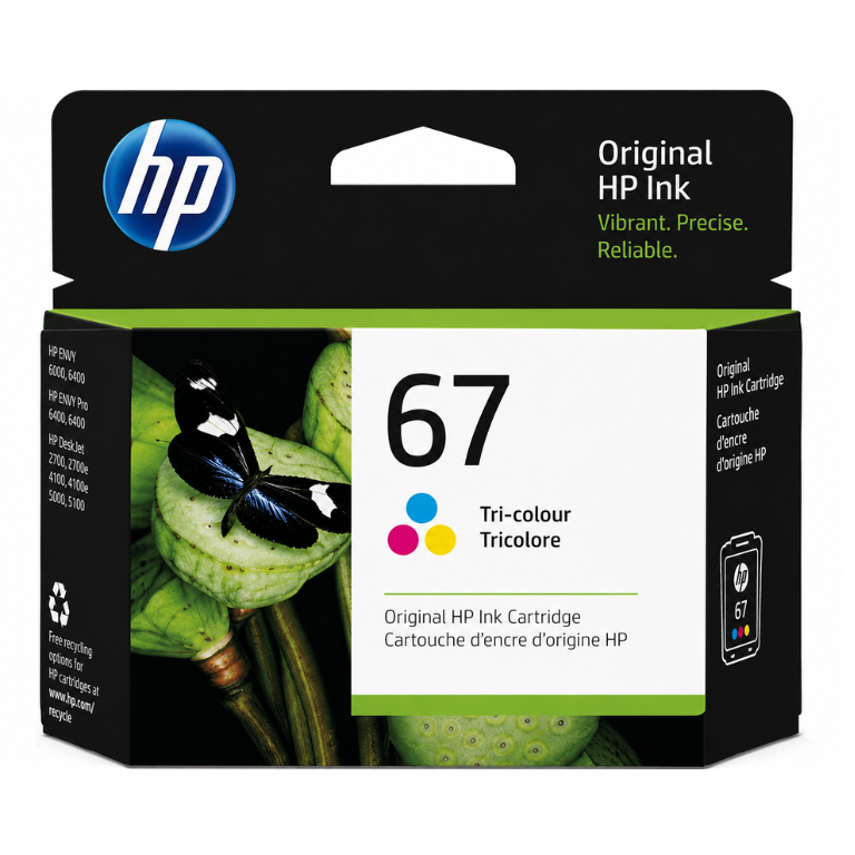 HP 67 Original Tri-colour Ink Image