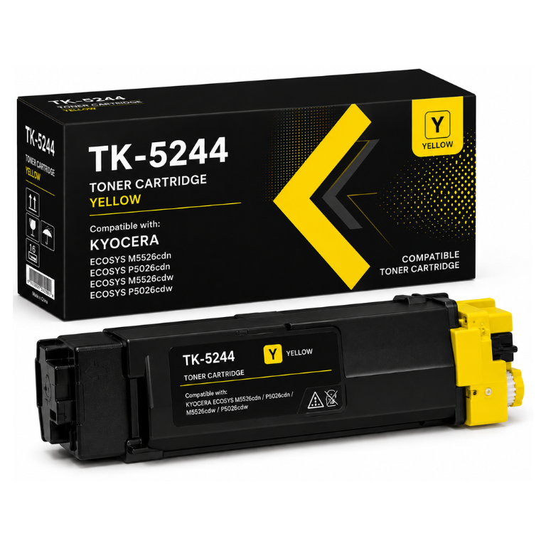 Kyocera TK-5244 Compatible Yellow Toner Image