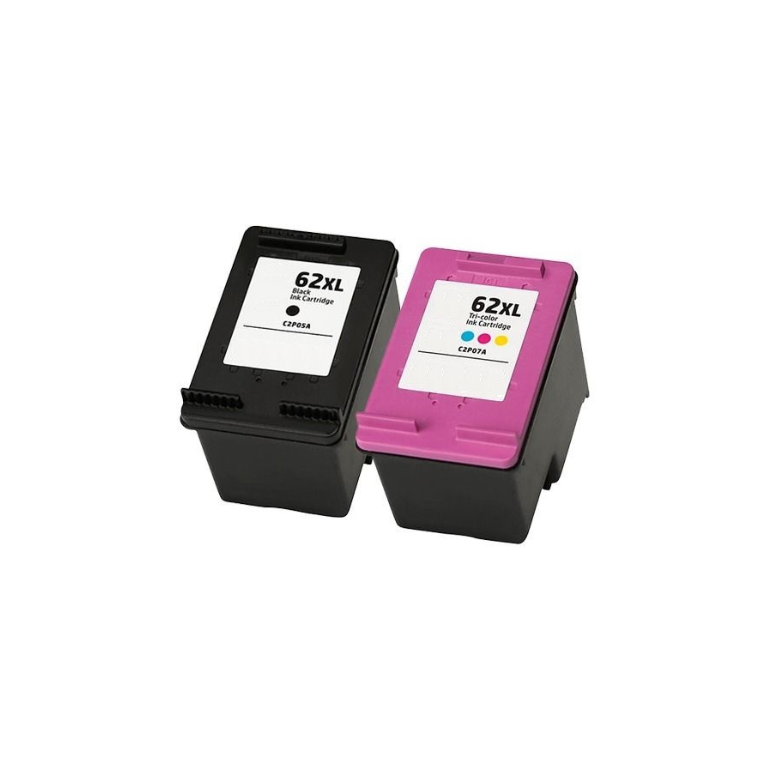 HP 62XL Black and Tri-Colour Compatible Combo Pack Image