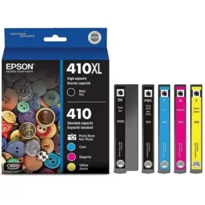 Epson 410XL Black and 410 Colors Standard Original Value Pack