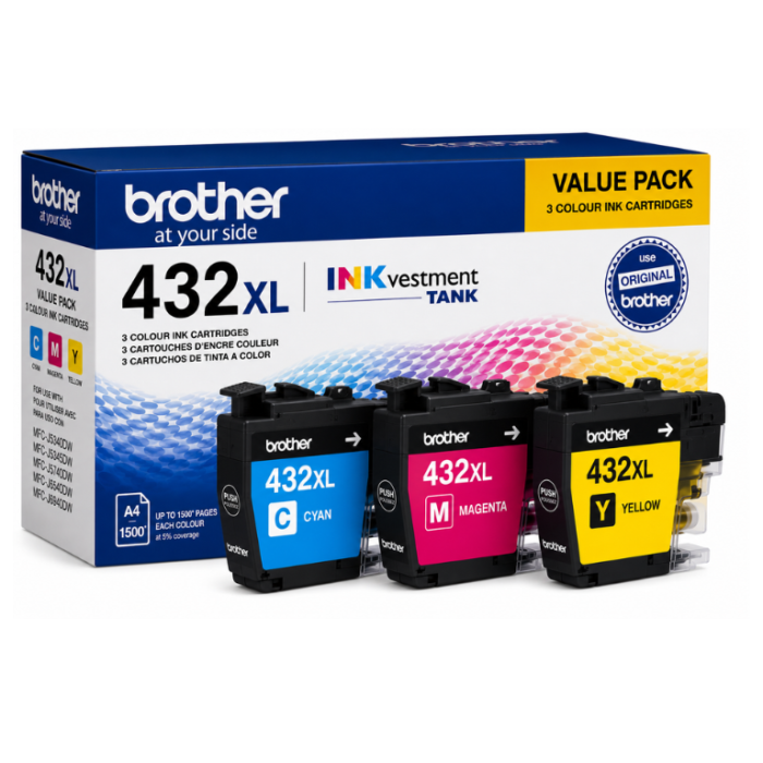 Brother 432 XL Original 3 Colours Only Pack