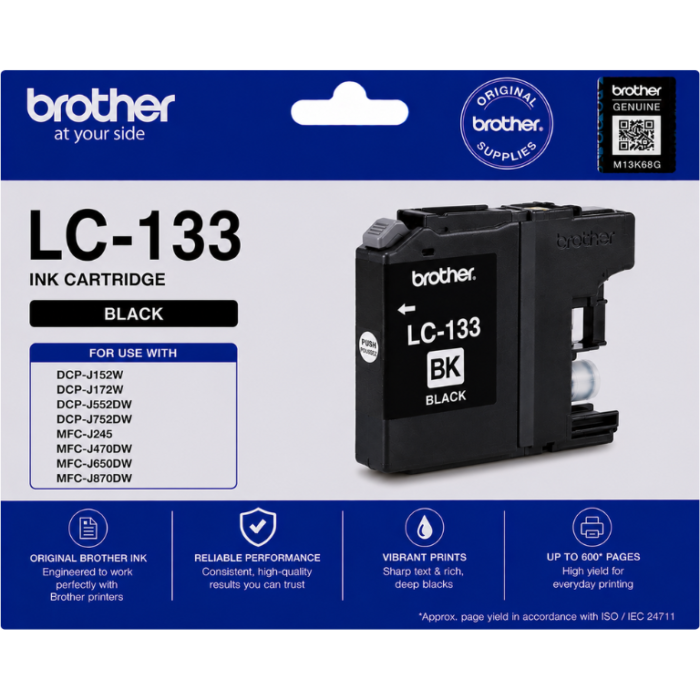 Brother LC-133 Black Genuine Ink Cartridge Brother LC-133 Black Genuine Ink Cartridge
