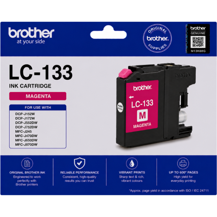 Brother LC-133 Magenta Genuine Ink Cartridge Brother LC-133 Magenta Genuine Ink Cartridge