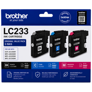 Brother LC 233 Original Value Pack 3 INKS