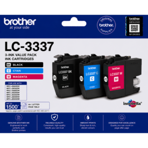 Brother LC-3337 Genuine 3-INK Value Pack