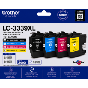 Brother LC-3339XL Genuine Value Pack Original 4-INK High Capacity