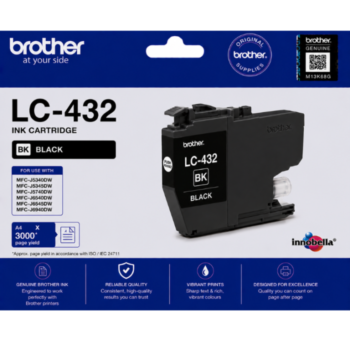 Brother LC-432 Black Genuine Ink Cartridge Brother LC-432 Black Genuine Ink Cartridge