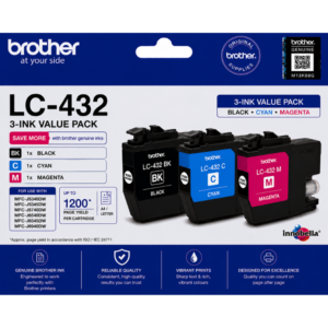Brother LC-432 Genuine 3-Ink Value Pack