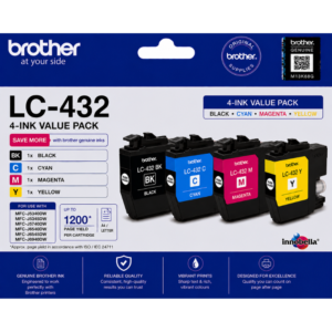 Brother LC-432 Genuine 4-Ink Value Pack
