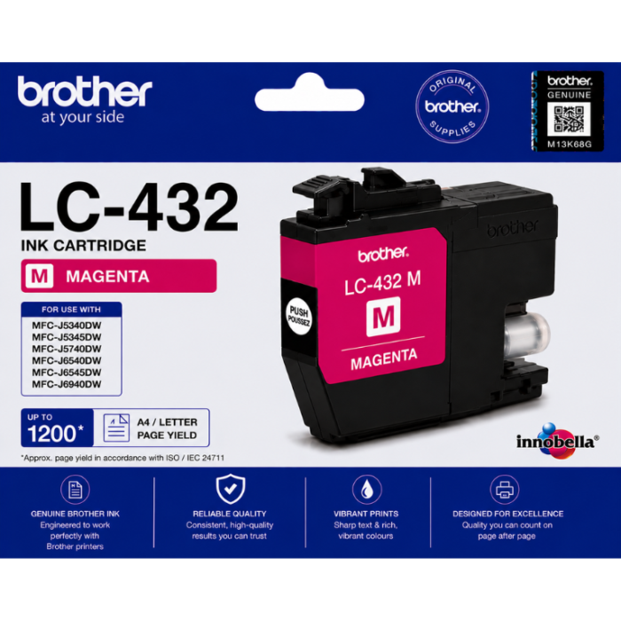 Brother LC-432 Magenta Genuine Ink Cartridge
