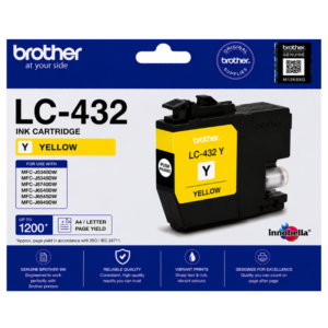 Brother LC-432 Yellow Genuine Ink Cartridge