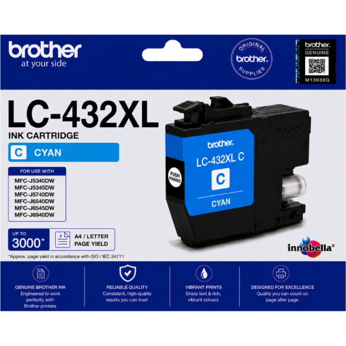 Brother LC-432XL Black Genuine Ink Cartridge