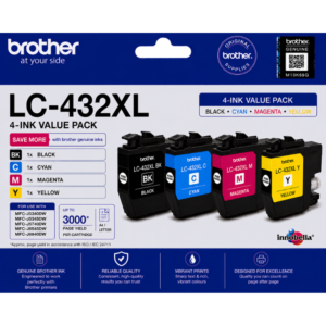 Brother LC-432XL Genuine 4-Ink Value Pack
