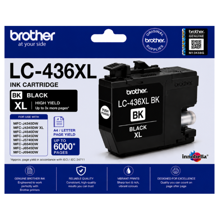 Brother LC-436XL Black Genuine Ink Cartridge