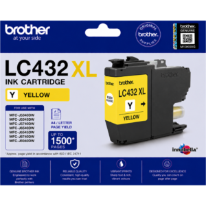 Brother LC432 XL Yellow Genuine Ink Cartridge