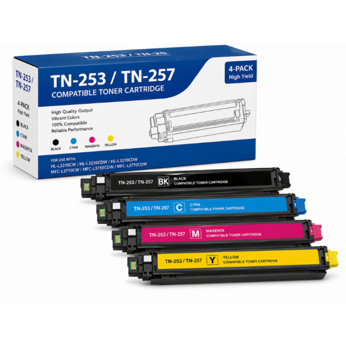 Brother TN-253/TN-257 Compatible 4 Toners