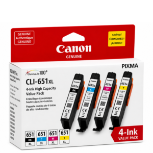 Canon CLI-651XL Genuine 4-Ink High Capacity Value Pack