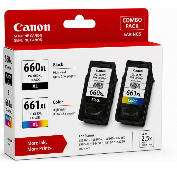 Canon PG-660XL & CL-661XL Original Combo Canon PG-660XL & CL-661XL Original Combo
