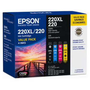 Epson 220XL/220 Genuine Value Pack 4 INKS