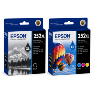 Epson 252XL Black and 252 Color Original Ink Cartridges