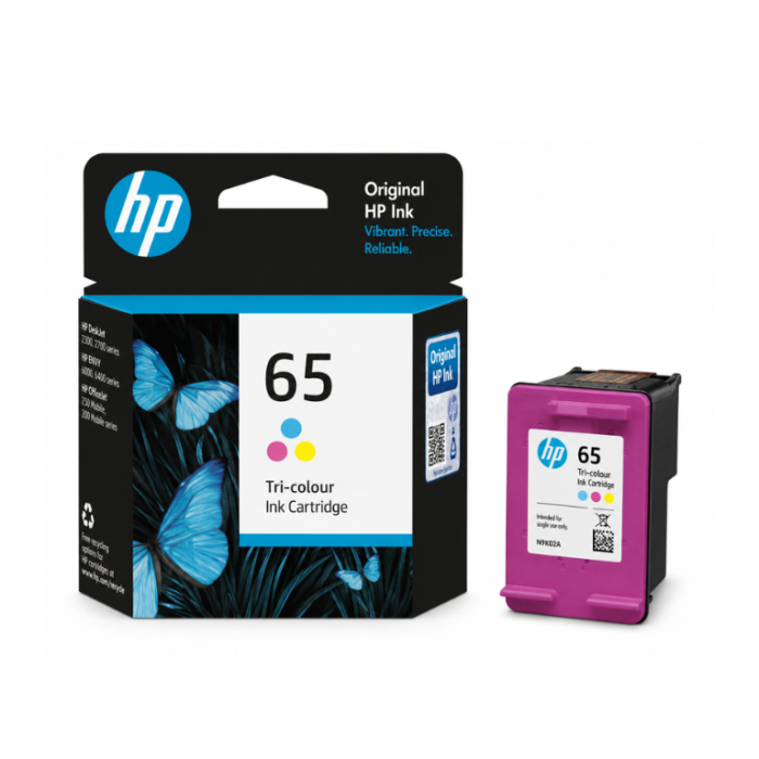 HP 65 Tri-Colour Genuine Ink Cartridge HP 65 Tri-Colour Genuine Ink Cartridge