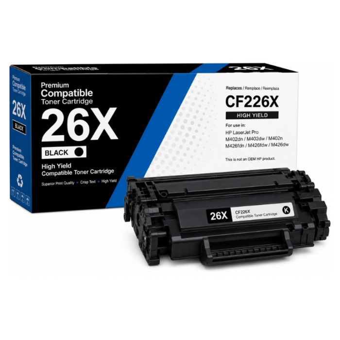 HP CF226X (26X) Black Compatible Toner