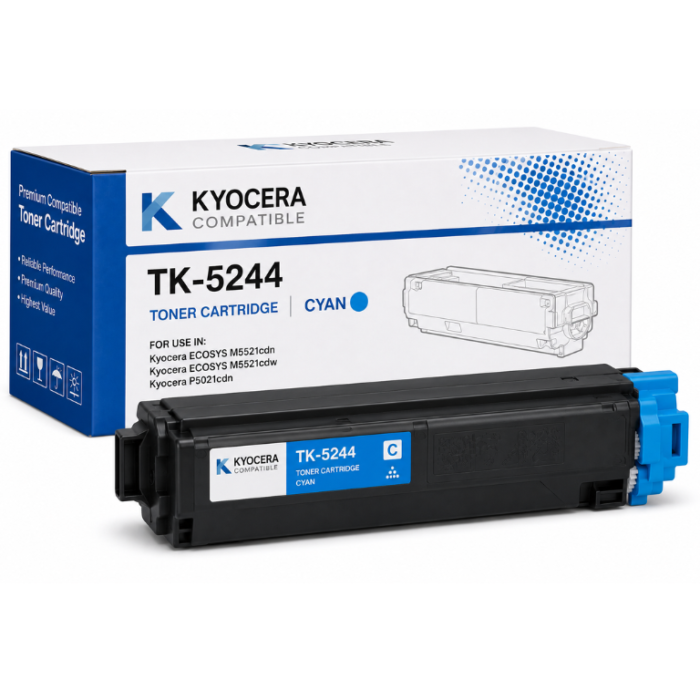 Kyocera TK-5244 Compatible Cyan Toner