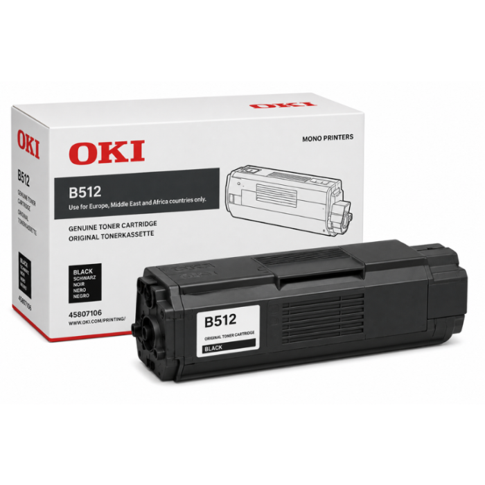 OKI B512 Original Black Toner OKI B512 Original Black Toner