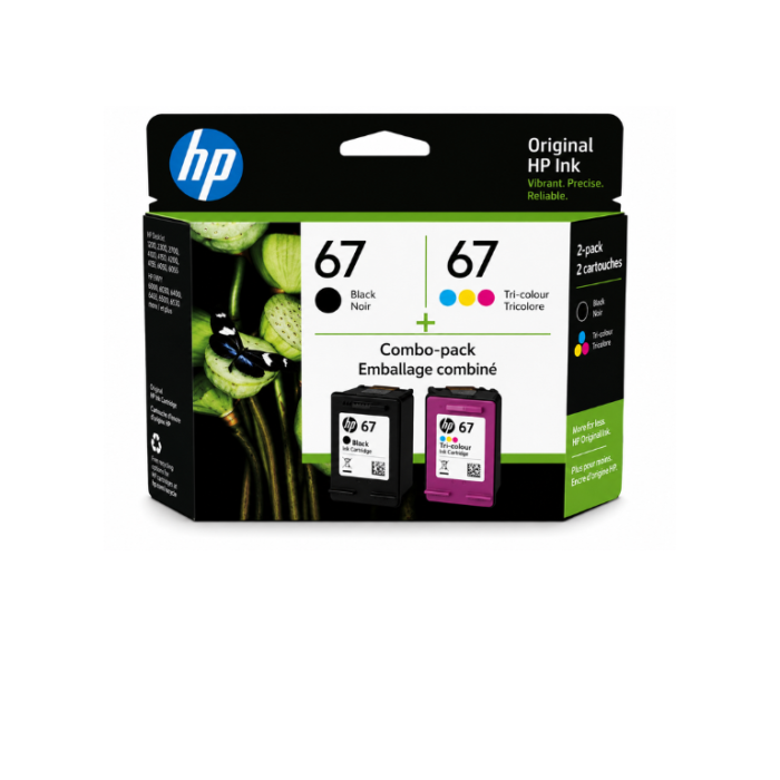HP 67 Original Black and Tri-colour Combo Pack
