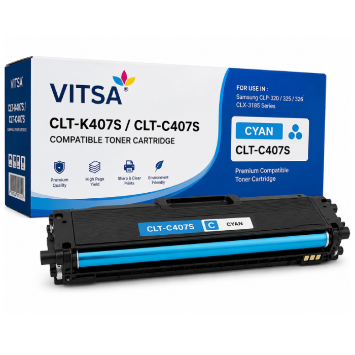 Samsung CLT-K407S Compatible Cyan Toner Samsung CLT-K407S Compatible Cyan Toner